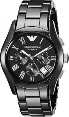 EMPORIO ARMANI Montre Homme  Ceramica AR1400 en c&eacute;ramique noire