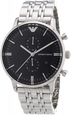 EMPORIO ARMANI  Ar1648 Homme Montre Silver Analogique M&eacute;tal Nouveau