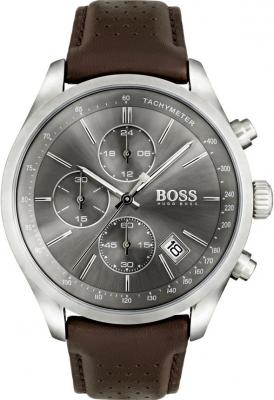 HUGO BOSS Montre Homme  Grand Prix 1513476 Bracelet cuir marron
