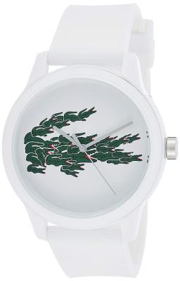 LACOSTE Montre Homme  12.12 2011039 Bracelet Silicone Blanc