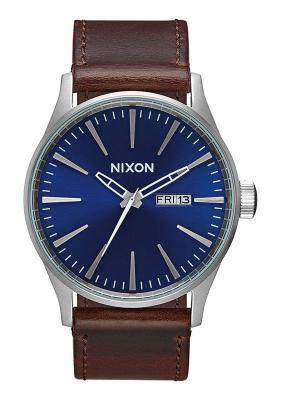 NIXON Montre  / THE SENTRY LEATHER - Blue brown 