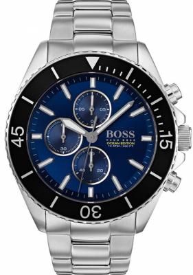  Montre Hugo Boss Ocean 1513704 Cadran bleu bracelet acier
