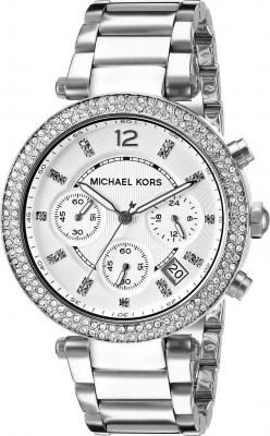 MICHAEL KORS Montre  Parker MK5353 argent&eacute;e orn&eacute;e de strass