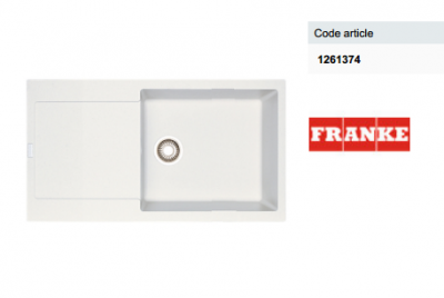 FRANKE Evier &agrave; encastrer 1 grand cuve 1 &eacute;gouttoir Maris - 