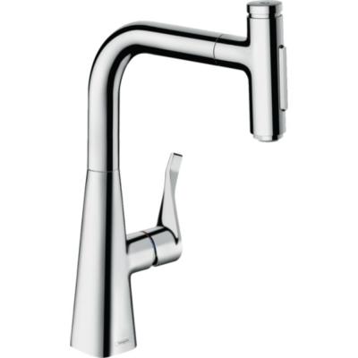 HANSGROHE Cuisine metris select m71 240 douchette extractible 2 jets sbox, chrom&eacute;