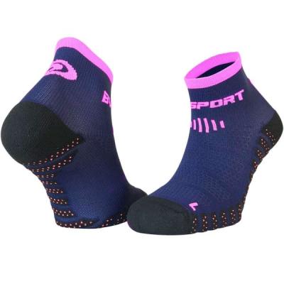 BV SPORT  Socquettes SCR One Evo Bleues ET Roses Chaussettes Running
