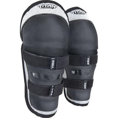FOX RACING  - Peewee Titan Knee/Shin G - Genouill&egrave;re VTT Black/Silver - Taille unique