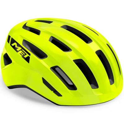 MET Casque route  miles jaune fluo brillant 2022