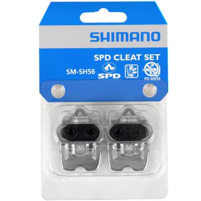SHIMANO Cales p&eacute;dales VTT  SM-SH56 SPD avec &eacute;crou de cale (paire)