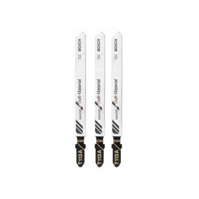 BOSCH  - 3 Lames scie sauteuse mat&eacute;riaux tendres - T113A - 2608635177