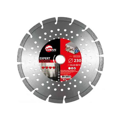 LEMAN  - Disque Diamant Segments B&eacute;ton Arm&eacute;, Acier 230x22,23 Ht 10
