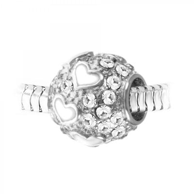 SO CHARM BIJOUX Charm perle orn&eacute; de cristaux de Boh&egrave;me par SC Crystal