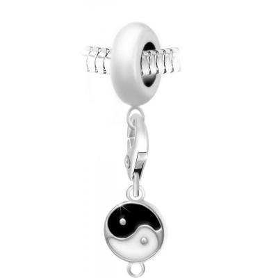 SO CHARM BIJOUX Charm perle Ying et Yang par SC Crystal Paris&reg;