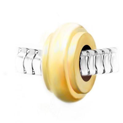 SO CHARM BIJOUX Espaceur en acier dor&eacute; par SC Crystal BEA0076