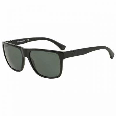 EMPORIO ARMANI Lunettes de soleil  Ea4035 col. 501771 Hommes Carr&eacute; Noir