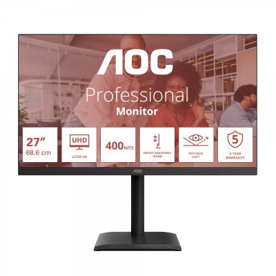 AOC  E4 U27E4CV &eacute;cran plat de PC 68,6 cm (27"") 3840 x 2160 U27E4CV