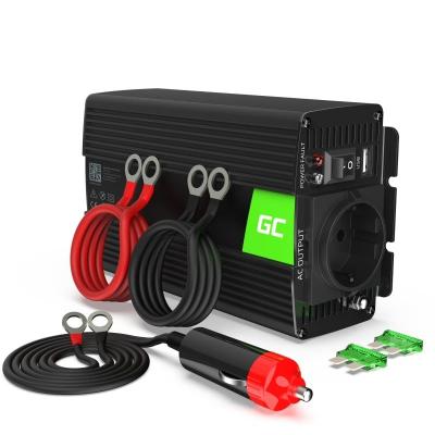 GREEN CELL Onduleur de voiture de tension 12V &agrave; 230V, onde sinuso&iuml;dale pure de 500W