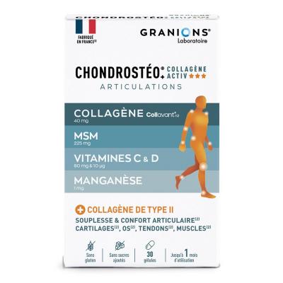 GRANIONS  chondrost&eacute;o+ articulations collag&egrave;ne activ 30 g&eacute;lules 14g