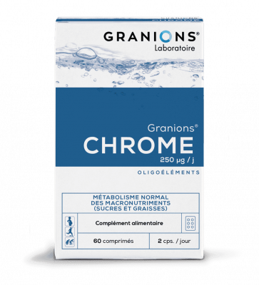GRANIONS  Chrome 250 &micro;g 60 Comprim&eacute;s - Bo&icirc;te 60 comprim&eacute;s