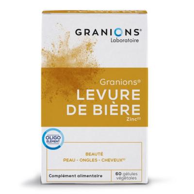 GRANIONS  Les essentiels - Levure de bi&egrave;re zinc g&eacute;lules v&eacute;g&eacute;tales x 60