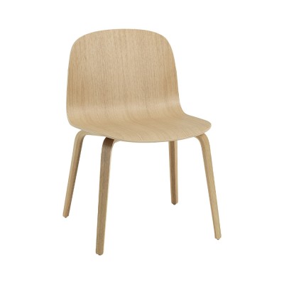 Muuto Chaise Visu Wide - Cadre en bois - Ch&ecirc;ne