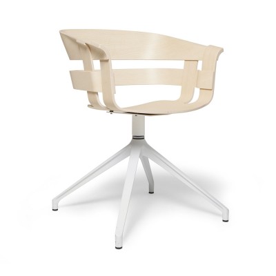 DESIGN HOUSE STOCKHOLM Chaise Wick pivotante fr&ecirc;ne & blanc - 