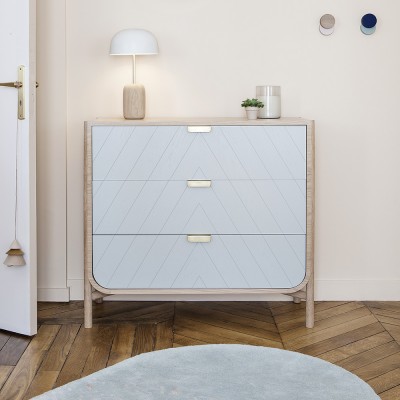 Harto Commode &agrave; tiroirs Marius - gris clair
