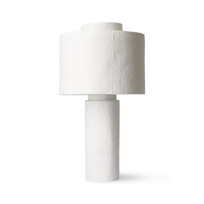 HKLIVING  Balasan - Lampe &agrave; poser en gesso &oslash;28,5cm - Couleur - Blanc