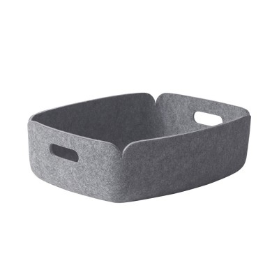 MUUTO Petit rangement - RESTORE TRAY Feutre polym&egrave;re Gris L 40cm x P 31cm x H 12cm
