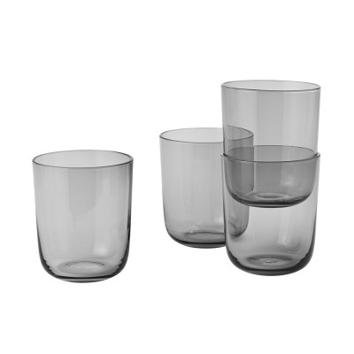 MUUTO Set de 4 verres Corky gris teint&eacute; M - 