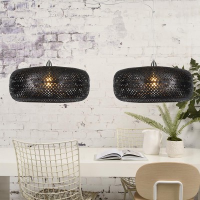 GOOD & MOJO Suspension double noire en bambou Palawan - Good&Mojo