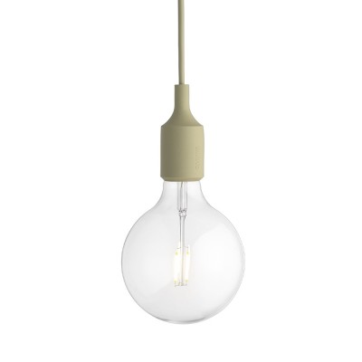 MUUTO  - Socket E27 Lampe LED suspendue beige-vert