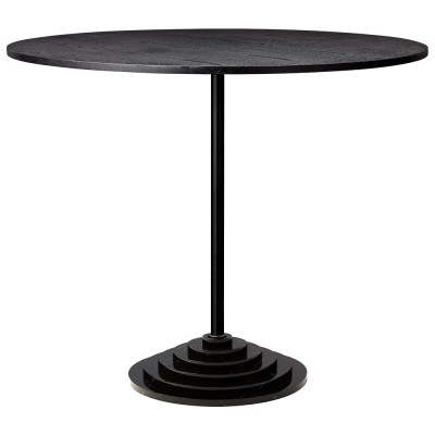 AYTM - Table ronde Solus en Bois, Marbre - Couleur Noir - 89.63 x 89.63 x 74 cm - Made In Design 