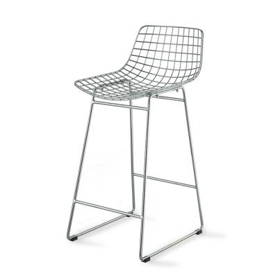 Tabouret de bar Wire m&eacute;tal chrome - HKliving