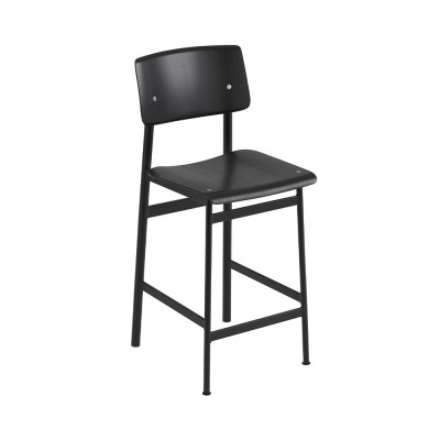 Muuto Tabouret de bar Loft - noir - Hauteur d'assise 65 cm