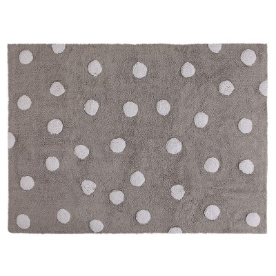 LORENA CANALS PROMOTION - Tapis de sol enfant 120x160 cm Gris pois blanc