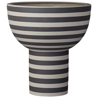 AYTM  Vase Varia, noir, &Oslash; 23 cm, hauteur 24 cm, c&eacute;ramique