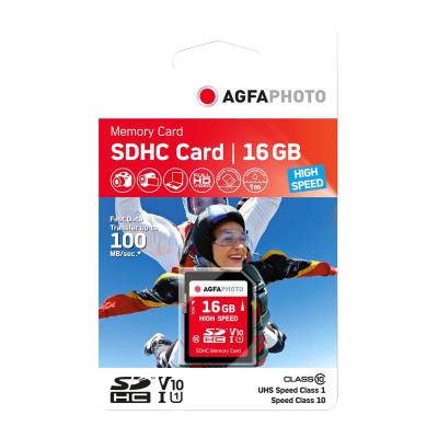 AGFAPHOTO  sdhc carte 16gb high speed class 10 uhs i u1 v10 DFX-469056