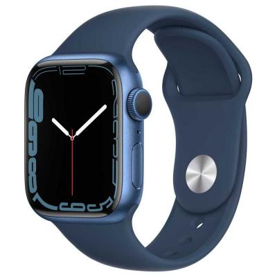 Apple Watch Series 7 (2021) GPS 41 mm - Aluminium Bleu - Bracelet sport Bleu