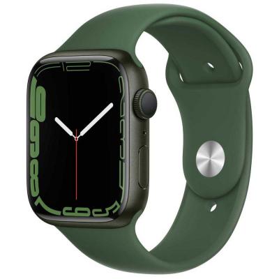 Apple Watch Series 7 (GPS) - 41 mm - aluminium vert - Montre connect&eacute;e avec bracelet sport - fluoro&eacute;lastom&egrave;re - tr&egrave;fle - taille du bracelet : Normal - 32 Go - Wi-Fi,