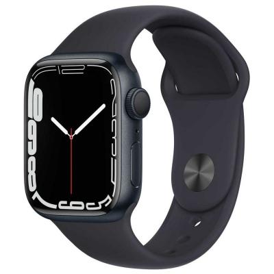Apple Watch Series 7 GPS 45mm Aluminio Negro con Correa Deportiva Negra