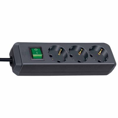 BRENNENSTUHL  Eco-line Power Strip 3 Outlets With Switch Noir
