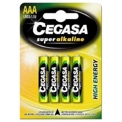 CEGASA 4 piles LR03 / LR3 AAA SUPER ALCALINE - 