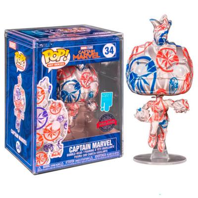  Figurine Funko Pop! N&deg;34 - Marvel - Captain Marvel Patriotic (artist) 