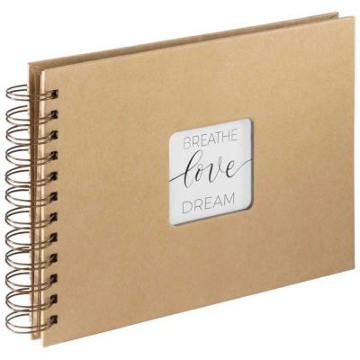 HAMA Album &agrave; spirale ""craft"", 24 x 17 cm, 40 pages en papier kraft