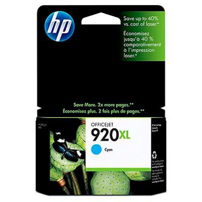 HP  920XL cartouche d'encre cyan grande capacit&eacute; authentique