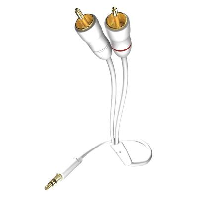 GENERIQUE In-akustik Star C&acirc;ble audio MP3 Jack 3,5 mm / 2 x RCA 5 m Blanc (Import Allemagne)