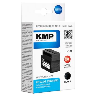 KMP  H104 Hp Cn 053 Ae 932 Xl Ink Cartrige Noir