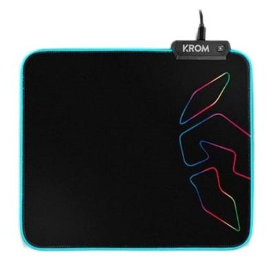 KROM Tapis Gaming avec Eclairage LED Knout RGB (32 x 27 x 0,3 cm) Noir