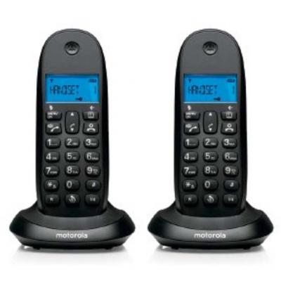 MOTOROLA T&eacute;l&eacute;phone sans fil  c1002 noir